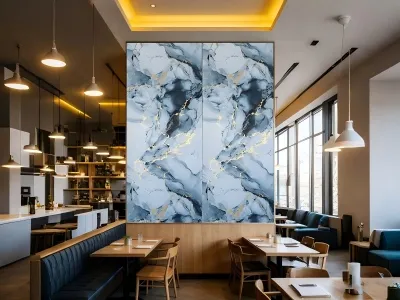 Kostir PVC gljáandi dökk marmara lak fyrir veggskreytingar