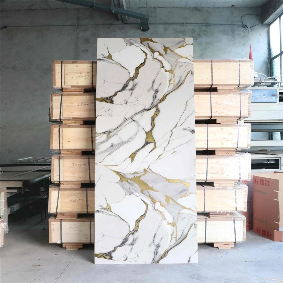 UV Marble Sheet 3D PVC veggplötur
